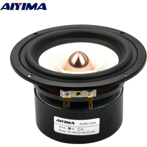 AIYIMA 1Pc 4 Inch Full Range Speaker 4 8 Ohm 12 W Loudspeaker Sound Music DIY Speakers For Bookshelf Home Theater