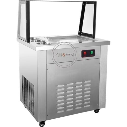 2019 New design fried ice cream machine stainless steel ice cream maker single pan ice cream roll machine