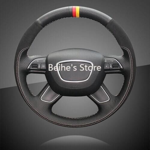 Artificial Leather Car Braid On Steering Wheel Cover for Audi A6L Car-styling