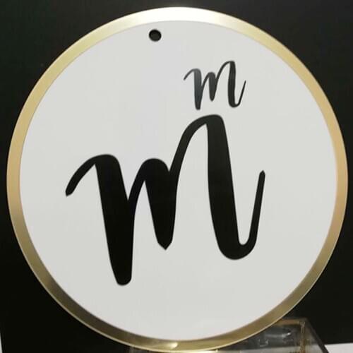 Big size Custom White Acrylic Mirror Gold Frame Shop Logo Store Name Sign, Welcome Sign, Wedding Baby shower Party Decors