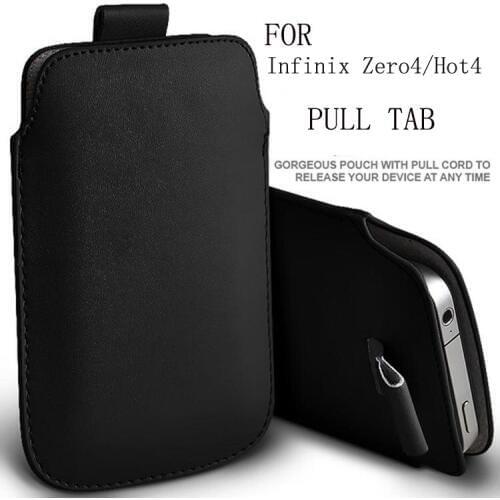 Casteel PU Leather Case For Infinix Zero 4 Zero4 Hot4 Pro Hot 4 Hot 3 Hot4 Pull Tab Sleeve Pouch Bag Case Cover Shield