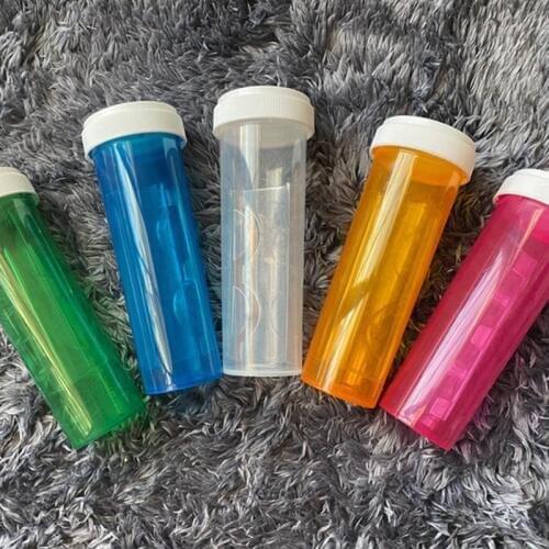 Pill bottle eyelash case lashes box case with Prescription labels for eyelash packaging case
