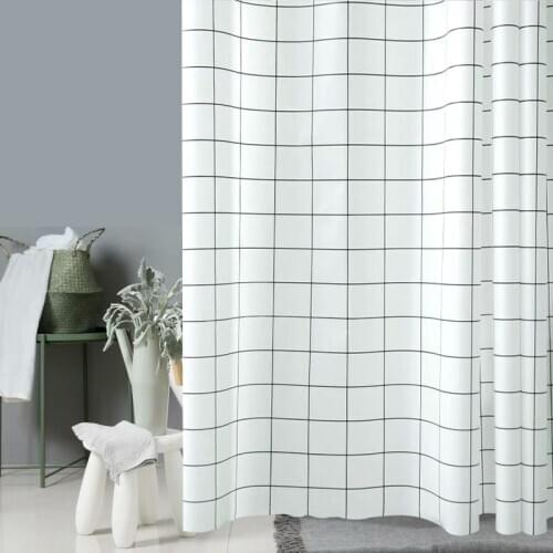 Shower Curtain Modern PEVA Heavy Duty Mildew Resistent Waterproof 200*220 Bath Curtain Home Use for Bathroom Bathtub