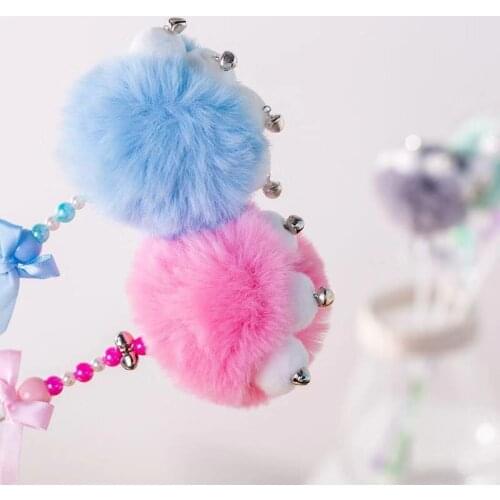 Interactive cat toy fur ball bell cat paw cat stick fur ball bow cat pet toy
