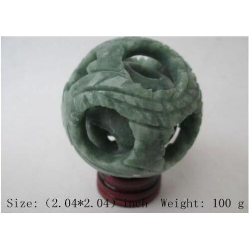 Chinese hand carved jade jade dragon ball. Ssangyong play pearl/stents