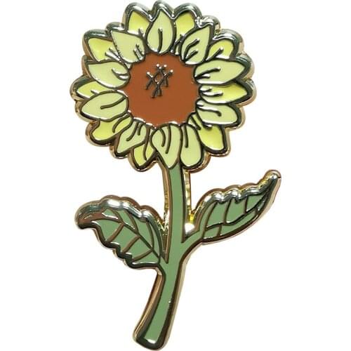 Beautiful Flowers Hard Enamel Pins Collect Funny Plant Metal Cartoon Brooch Backpack Hat Collar Lapel Badges Fashion Jewelry