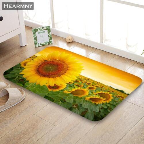 Nice Sunflower Doormat Outdoor Floor Mat Home Creative Mat Super Soft Absorbent Bathroom Door Entrance Mat 40X60cm,50x80cm