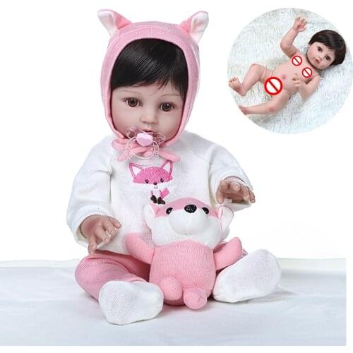 NPK DOLL bebe reborn 48CM newborn baby full body very soft silicone baby reborn toddler girl doll waterproof bath toys gift