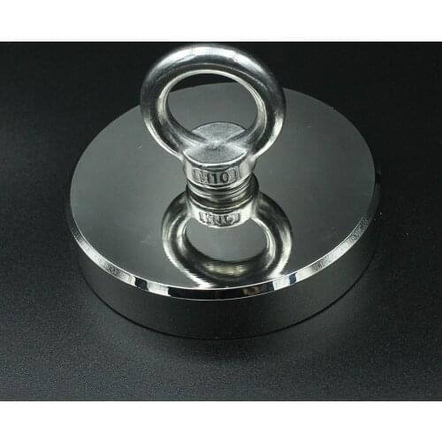 1pcs 300KG Pulling Mounting D94mm Strongest Powerful Neodymium Magnetic Pot with Ring Fishing Gear Deap Sea Salvage Equipments
