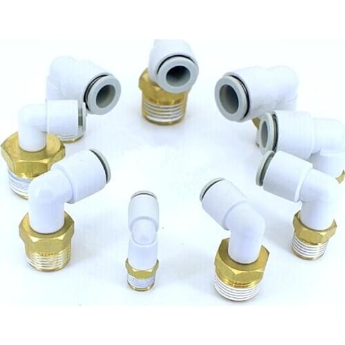 External thread right-angle joint KB2L/KQ2L06-03S elbow trachea joint l-thread bend-through pneumatic joint quick connect Q312