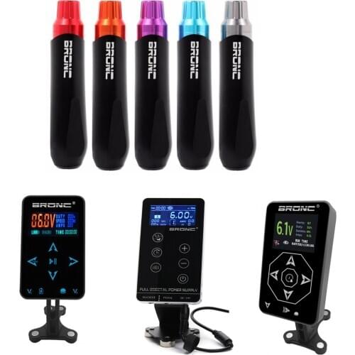 One Original Powerful BRONC V6 Makeup Tattoo Machine Pen With New BRONC Tattoo Power For Tattoo Pen Machine Kit Set Tools Supply