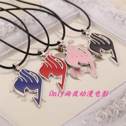 Wholesale 20pcs/lot Fairy Tail Necklace High Quality Animation Alloy Necklace For Gifts 4 Color Option