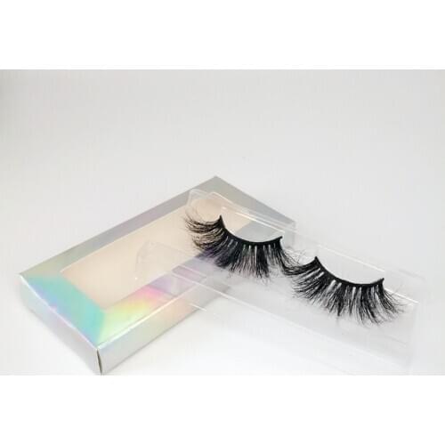 Wholesale 3D Mink Strip Eyelashes Fluffy 25mm Real Mink Hair Eyelash Thick Long Lashes Customized Packaging Private Logo