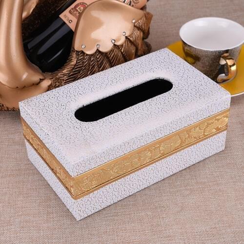PU patterned Tissue Box Rectangle desk organizer facial tissue storage Paper Napkin Towel holder dispenser cover cases 526