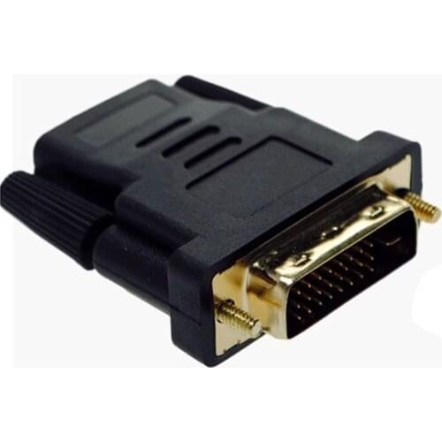 Portable DVI-D Male (24+1pin) to HDMI-Compatible Female (19-pin) HD HDTV Monitor Display Adapter Corrosion Resistant