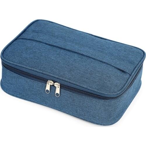 Rectangular Insulated Lunch Bag with Thickened Aluminium Foil and Handle Portable Soft Wearable Waterproof Picnic Bag WWO66