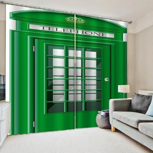 Luxury Blackout 3D Window Curtains For Living Room Bedroom 3d curtains green window curtains