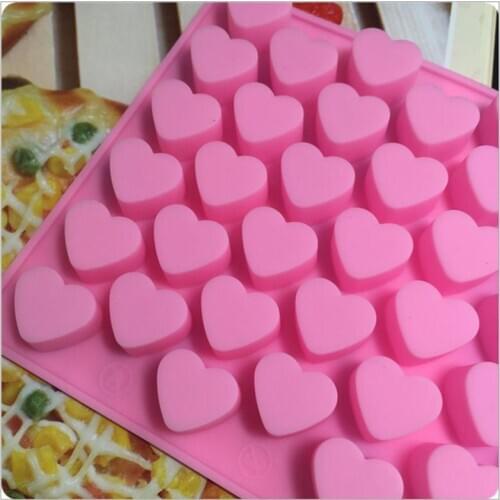 DIY 55 Heart Shape Food Silicone Mold Fondant Chocolate Mould Cute Ice Cream Jelly Maker Mold Kitchen Gadgets Tools