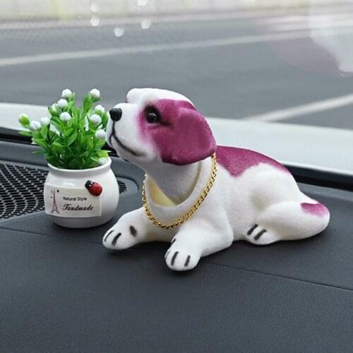 Cute Car Accessories Interior Shake Head Dog Husky Beagle St Bernard Shepherd Creative Gift Car Decoration Accessories Ornament