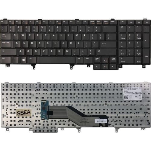 SSEA New Laptop US Keyboard for Dell Latitude E5520 E5520m E5530 E6520 E6530 E6540 Laptop Without Pointer and Backlight