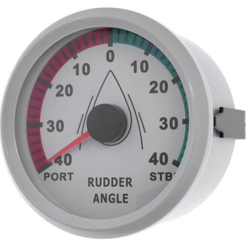 Boat Rudder Angle Gauge Indicator 12/24V with Anti-Fogging Glass Stainless Steel Navigate Yacht