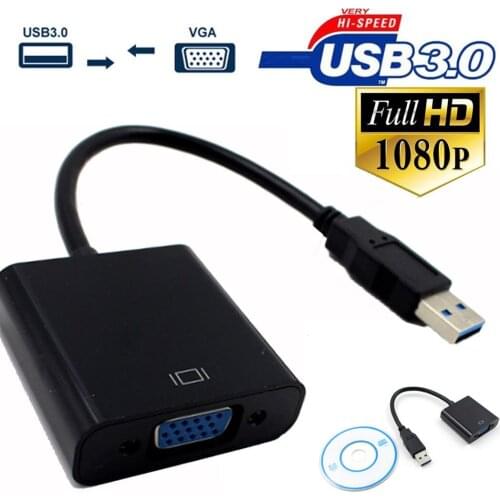 USB 3.0 to VGA Multi-display Adapter Converter External Video Graphic Card for laptop DVD player tablets Win 7/8