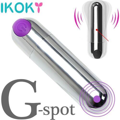 IKOKY Powerful 10 Speed Bullet Vibrator Sex Toys for Woman Strong Vibration G-spot Massager Mini Vibrators for Women USB Charge