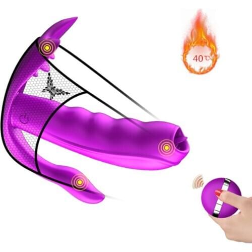 Erotic Remote Vibrator Heating Vibrating Panties G Spot Clitoral Stimulator Vibrators for Women Licking Tongue Adult sex toys