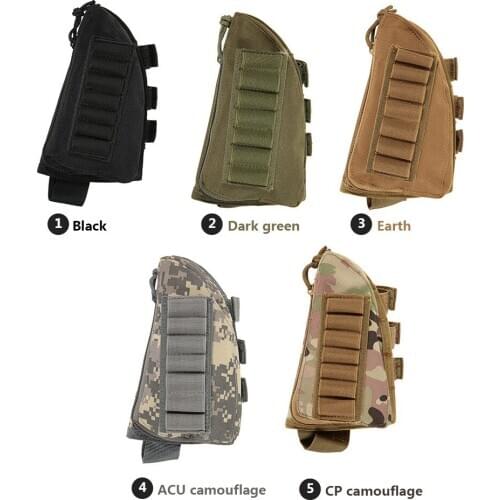 Military Shooting Ammo Carrier Bag Molle Shotgun Bullet Shell Holder Rifle Cartridge Hunting Accessory Pack