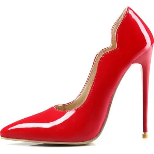 New 2021 Women Shoes High Heels12CM Pointed Patent Leather Office Ladies Shoes Spring Summer High Heels Wedding Bridal Shoes