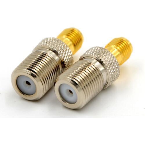 1pcs F Type Female Jack To SMA Female Plug Straight RF Coax Adapter F To SMA Convertor F Female to SMA Female Connector