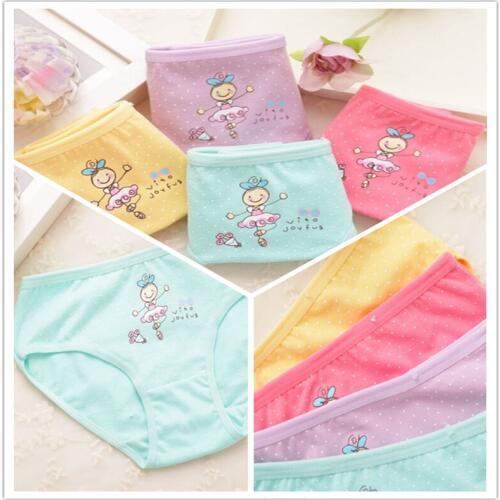 12pcs/Lot Cotton Girls Briefs Baby Kids Underwear Panties Underpants 2-10Years