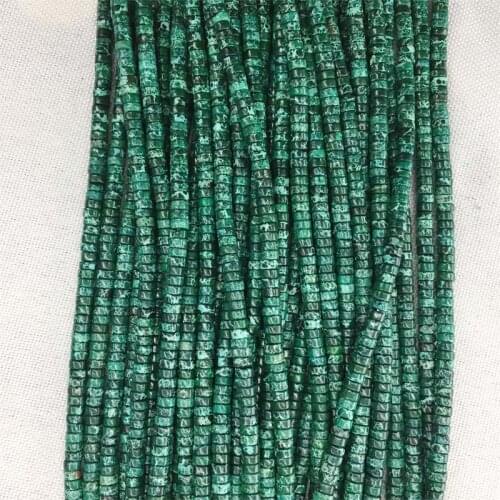 2*4/3*6MM Sea Sediment Turquoise Small Disc Flat Round Heishi Beads Chip Disk Gemstone DIY Jewelry Making Bracelets Necklace