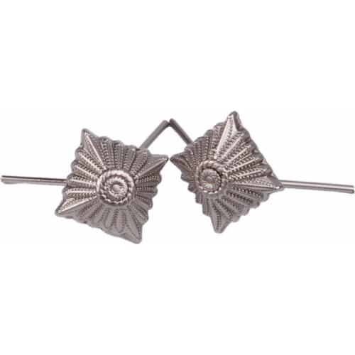 2pcs WW2 GERMAN PANK PIPS SILVER STARS FOR SHOULDER BOARDS