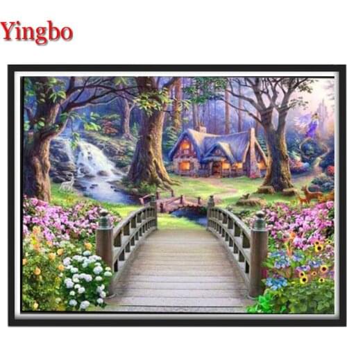 Full Square Drill Diamond Painting Garden Landscape Rhinestone Kit New Sale 5D Diamond Embroidery Cross Stitch Home Decoration