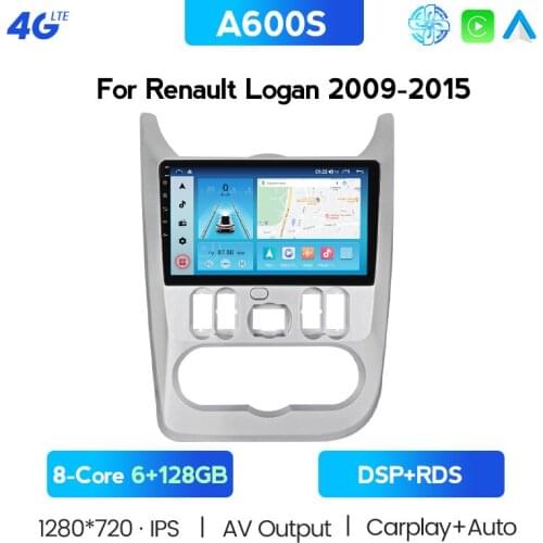 DSP Carplay Android 10.0 Car Radio Multimedia Player For Renault Logan 1 Sandero Lada Lergus Largus Dacia Duster 2010-2017 2din