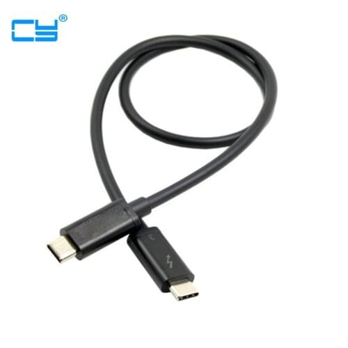 Thunderbolt 3 USB 3.1 USB-C Male to Thunderbolt 3 Male 40Gbps Cable for Dell XPS13 50cm