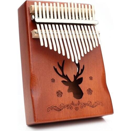 Kalimba 17 Keys Thumb Piano Mahogany with Beginner Kits for Adults KLB56-2
