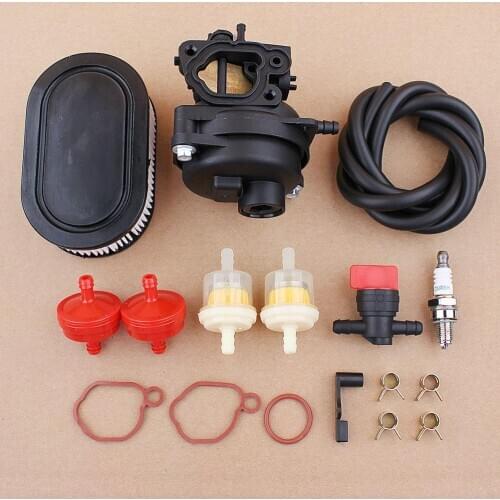 Carburetor Kit For Briggs & Stratton 799584 09P702 9P702 550EX 725EXI 625EX 675EX 140cc Engines Air Filter Spark Plug Clamp