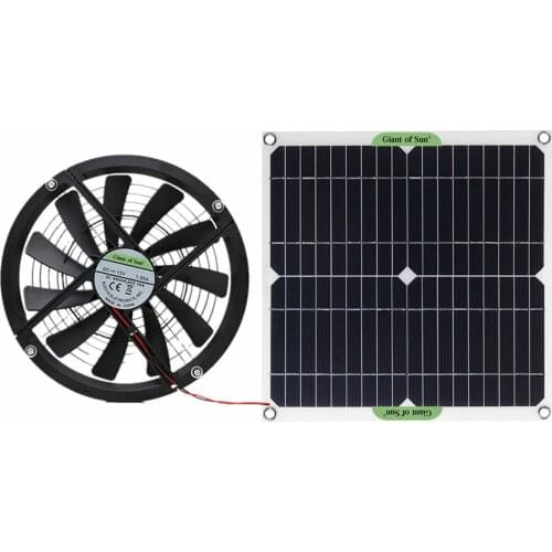 KKmoon 100W 12V Solar Panel Monocrystalline Silicon Solar Film Solar Powered Fan 10-Inch Mini Cooling Ventilator Solar Panel