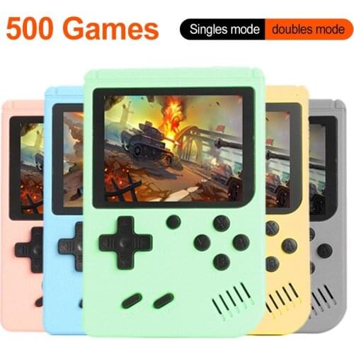 1set 500 In 1 Retro Video Game Console Handheld Game Console 8 Bit Mini Portable Pocket Handheld Game Player for Kids Gift