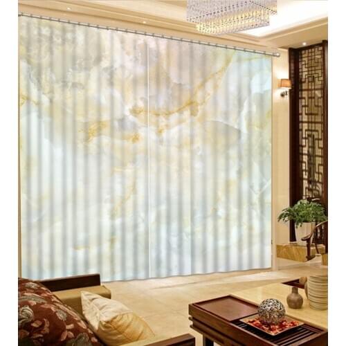 Beautiful living room curtains window art curtains Marble pattern printed window curtains 3d bedroom curtains