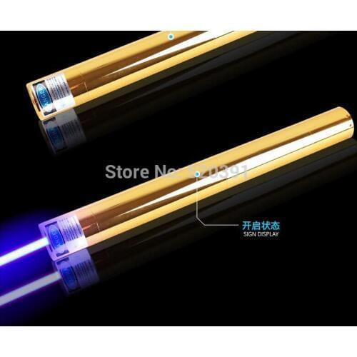 HOT! High Power military 500W 5000000m Blue Laser Pointer 450nm Flashlight Burning Match/Burn light cigars/candle/black Hunting