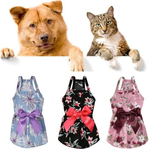 Cute Pet Dress For Dogs Cats Cozy Summer Puppy Skirt Pet Dress Sundress Princess Party Small Dog Skirt Outfit Dog Clothes