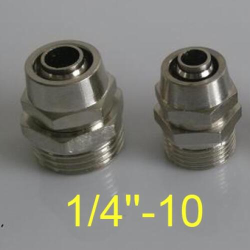 NEW Type pneumatic straight Miniature Mini air Fitting lock net ,1/4 screw thread 10mm TUBE , nylon, polyurethane tube connector