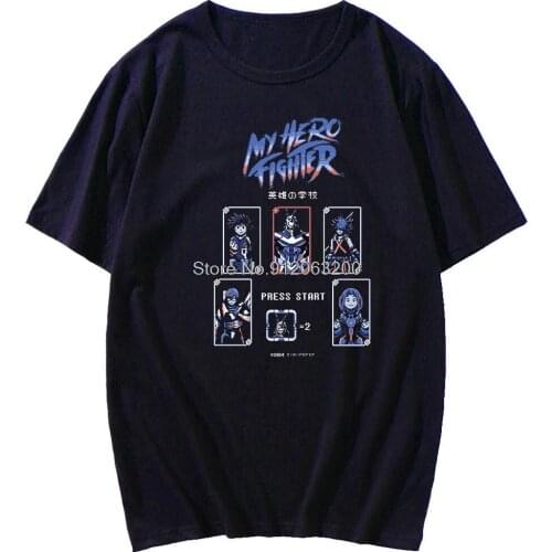 Summer New My Hero Academia Fashion Anime Printing O-Neck T-shirt With Short Sleeves Men Shirt Oversized Shirts Mens Clothing