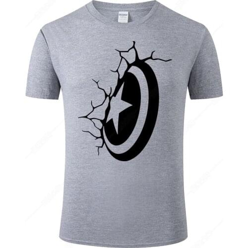 2021 Captain America T Shirt Men Summer Cotton Short Sleeve Print T-Shirt Fashion Casual Tee Cool Tops Unisex Clothes J75