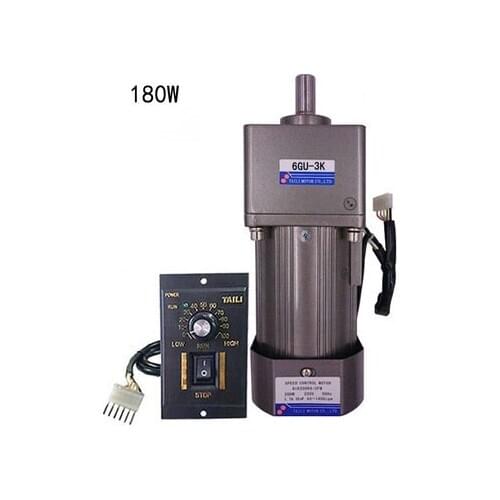 Single 220 v 180 w speed regulating motor motor with gear reducer 6 gu - 3 k to 300 k with governor
