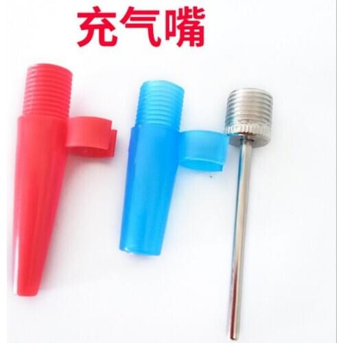 WholeSale 1000sets/lot Bike Pump Adaptor Kit 3 Pcs Football Pin Airbed Needle Valve Connectors Red Long and Blue short High Qual