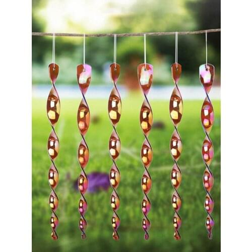 1PCS Bird Repeller Rotating Bird Insect Sticks Spiral Type Reflective Scare Device Outdoor Hanging Reflective Gardening Tool